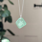 Turtle silhouette pendant No. 6
