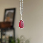 Sea glass wire wrap pendant