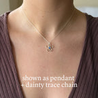 Classic multi sea glass flower + chain