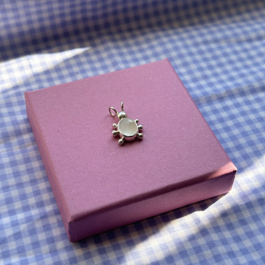 Moonstone bug pendant 1