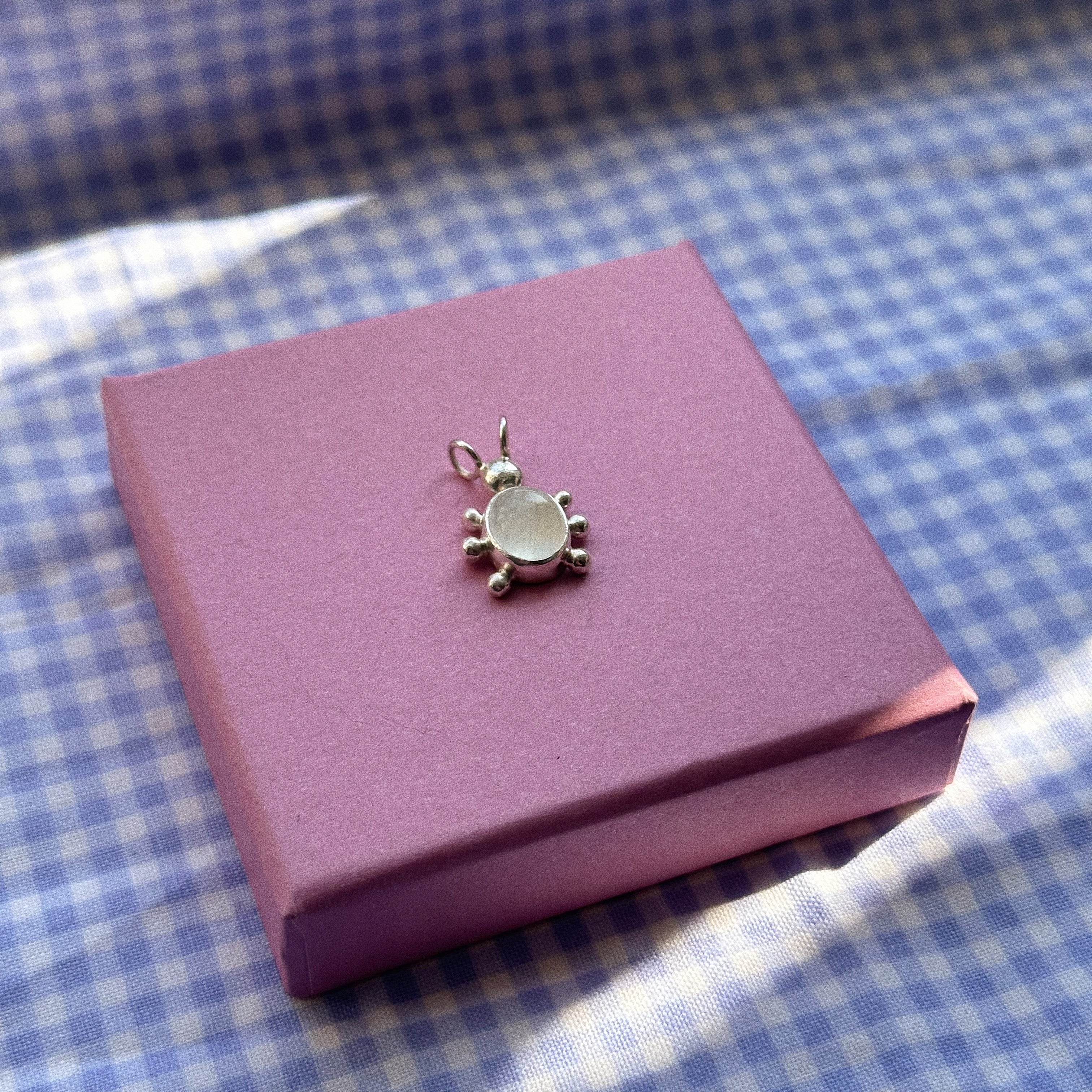 Moonstone bug pendant 1