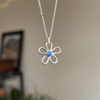 Classic multi sea glass flower + chain