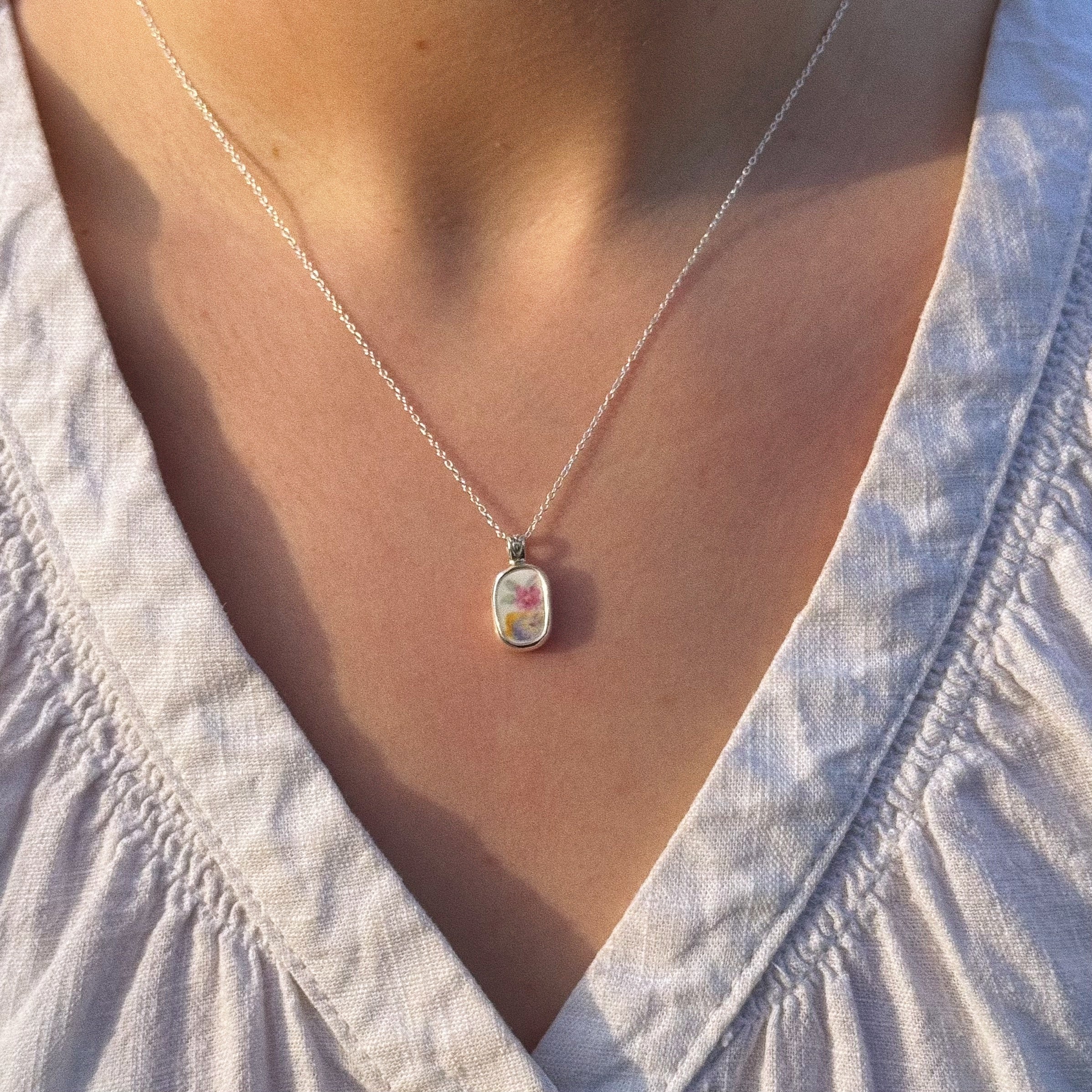 Vintage pottery pendant