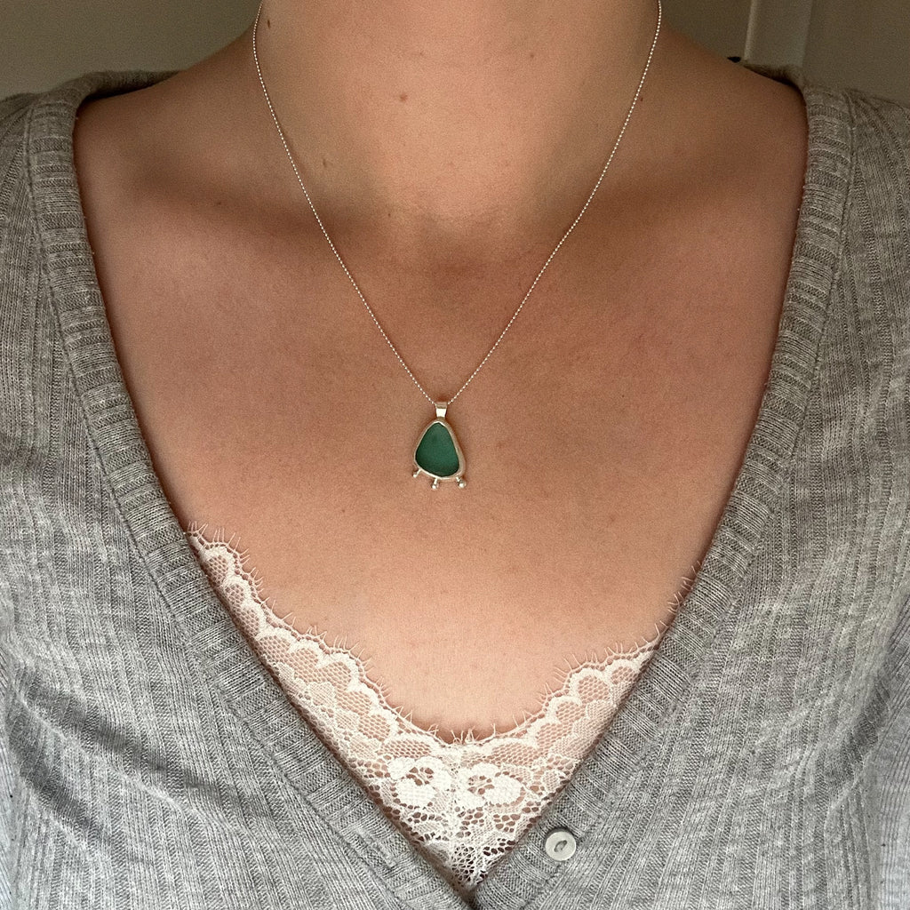 Artefact sea glass necklace No. 8