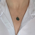 Whale shark silhouette pendant No. 3