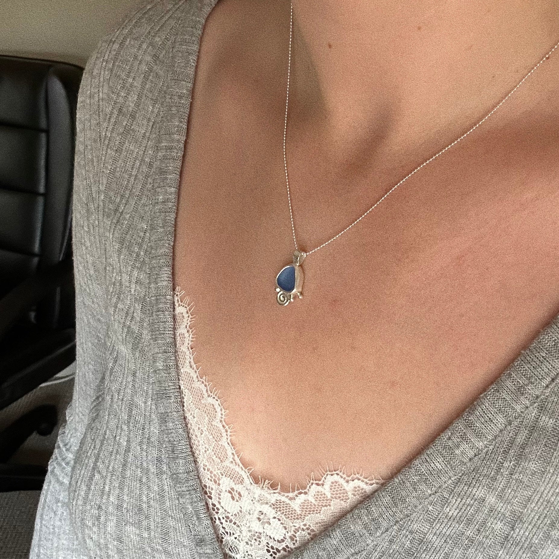 Artefact sea glass necklace No. 3