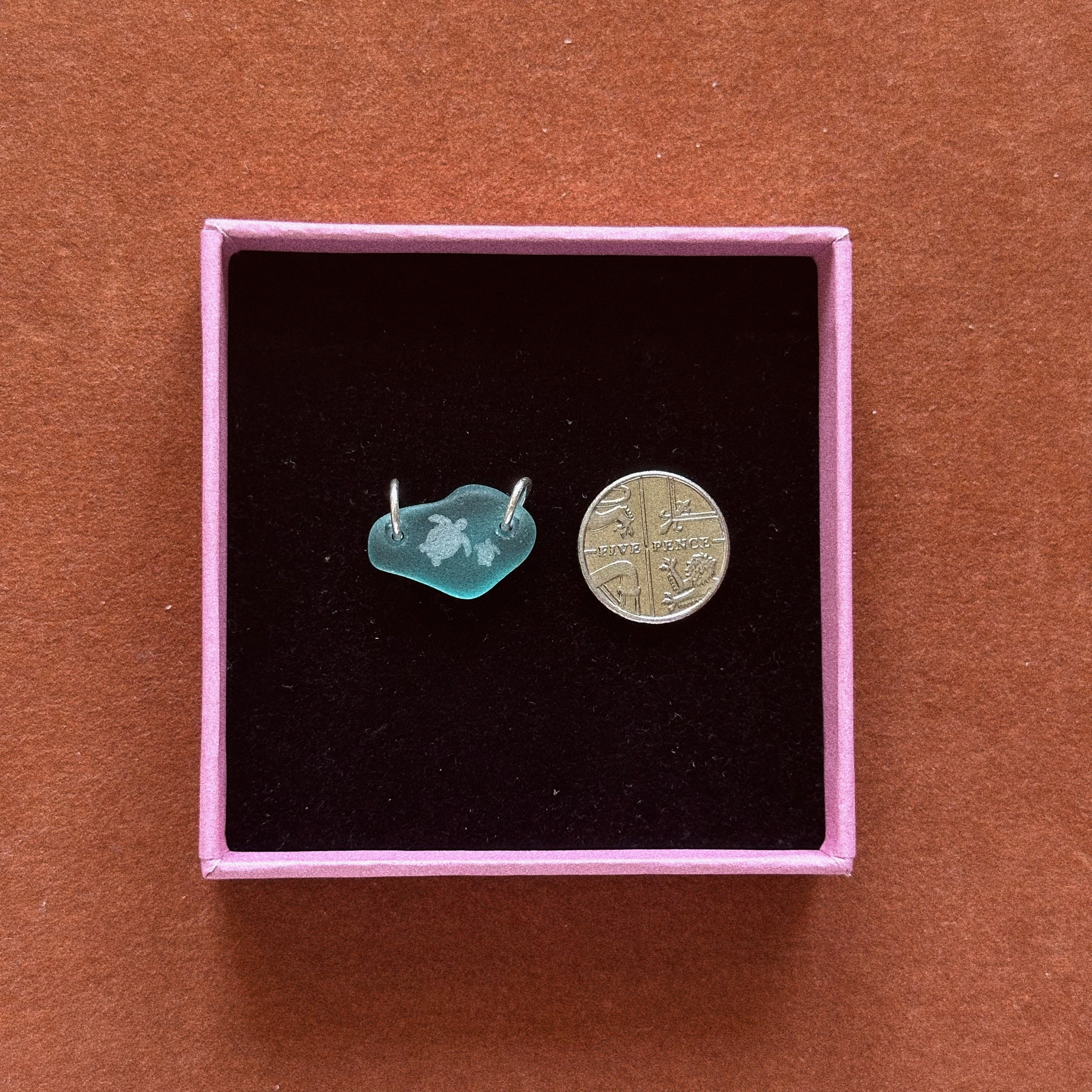 Turtle silhouette pendant No. 7