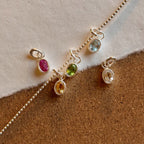 Gemstone charm + chain