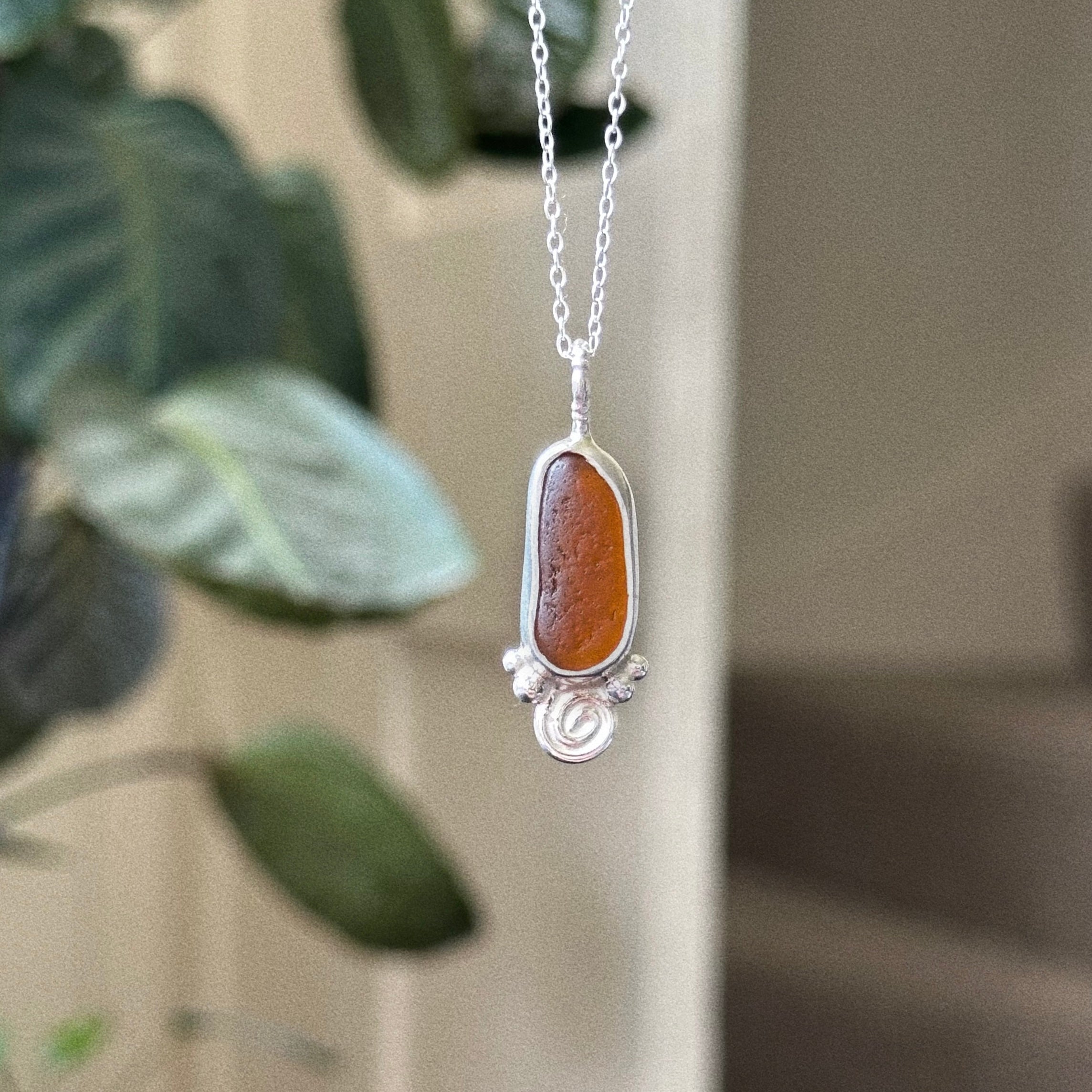 Sea glass pendant No. 7