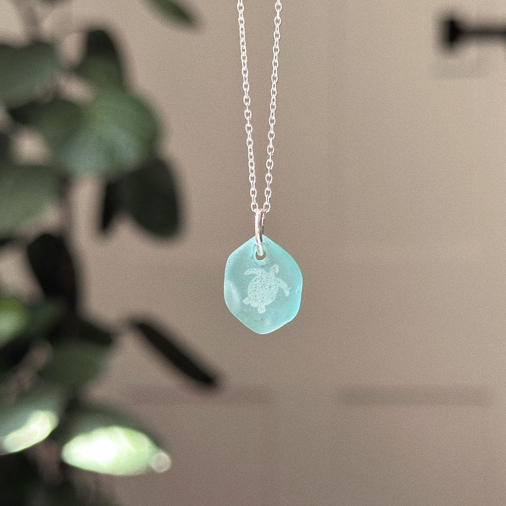 Turtle silhouette pendant No. 4