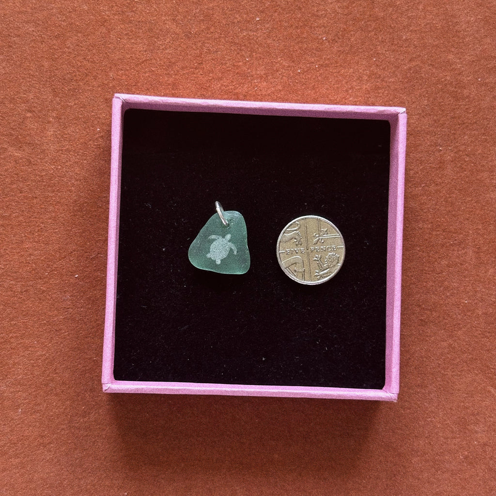 Turtle silhouette pendant No. 5