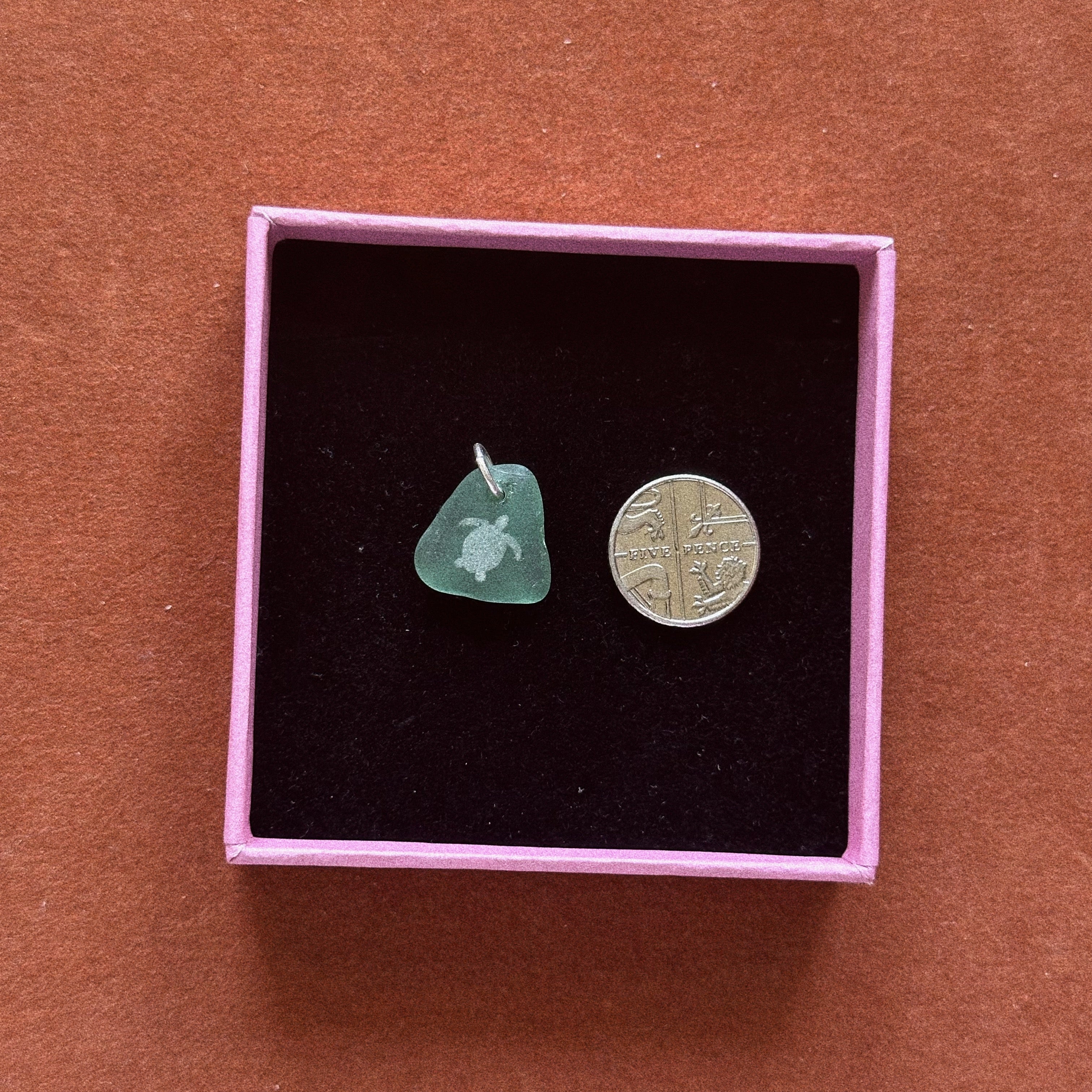 Turtle silhouette pendant No. 5