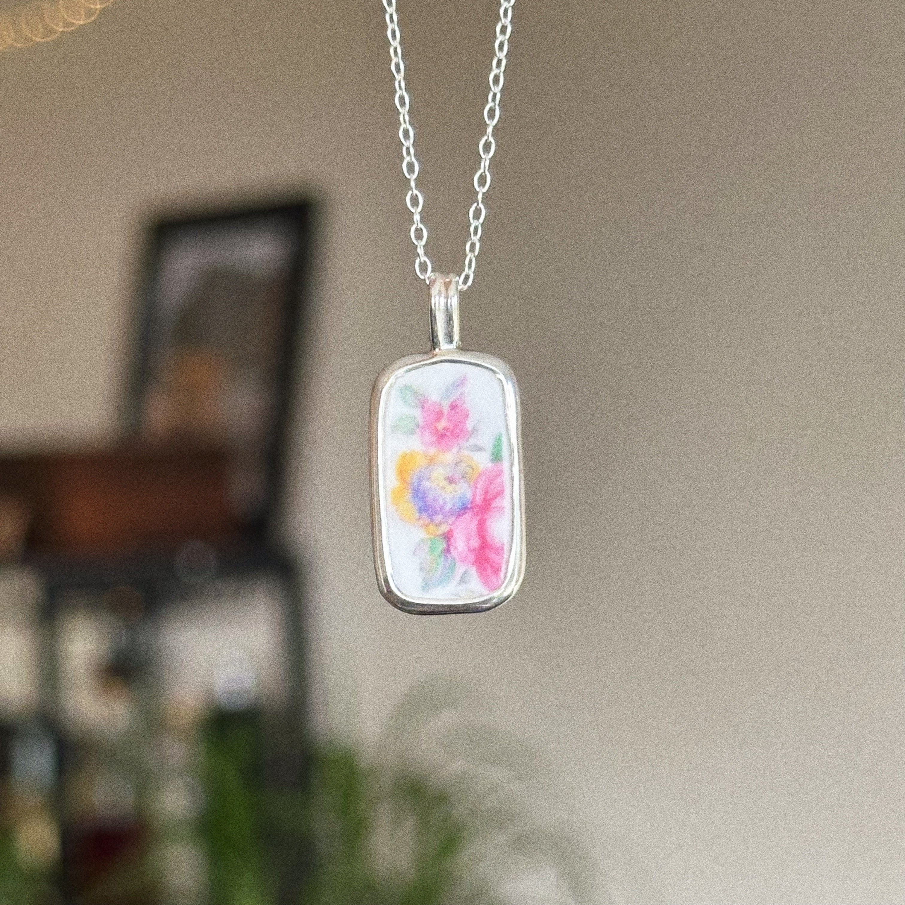 Vintage pottery pendant