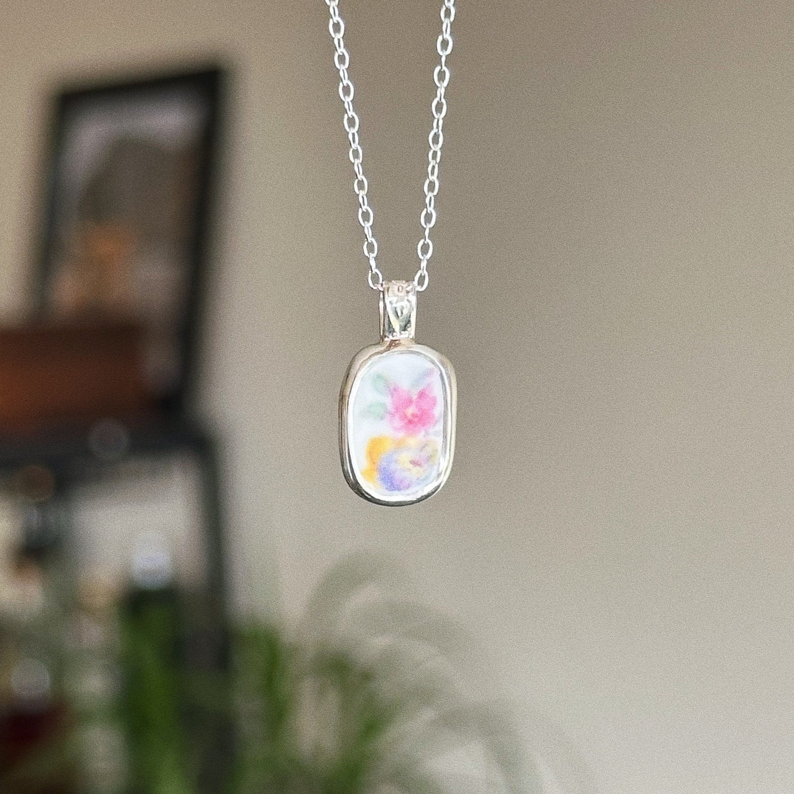 Vintage pottery pendant