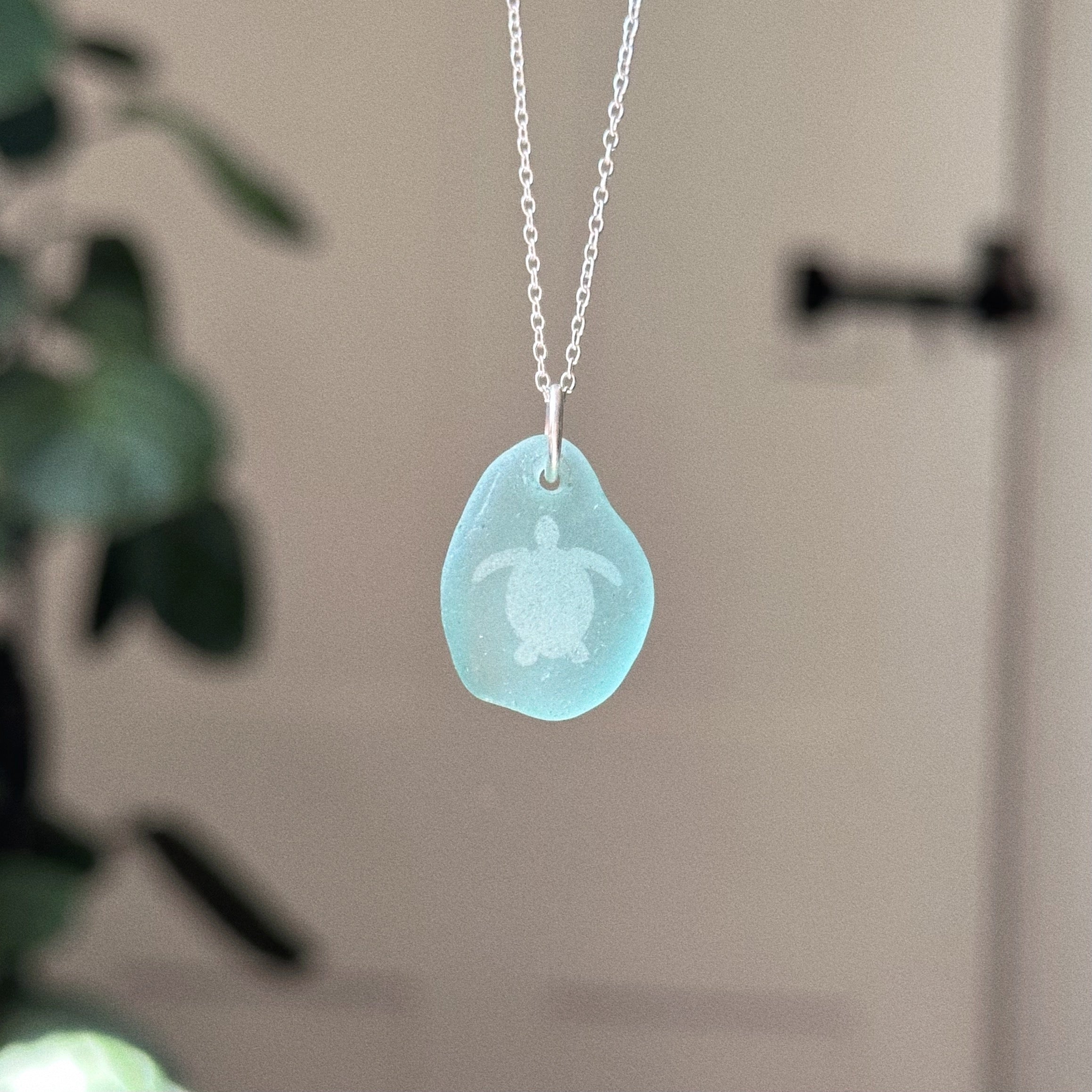 Turtle silhouette pendant No. 1