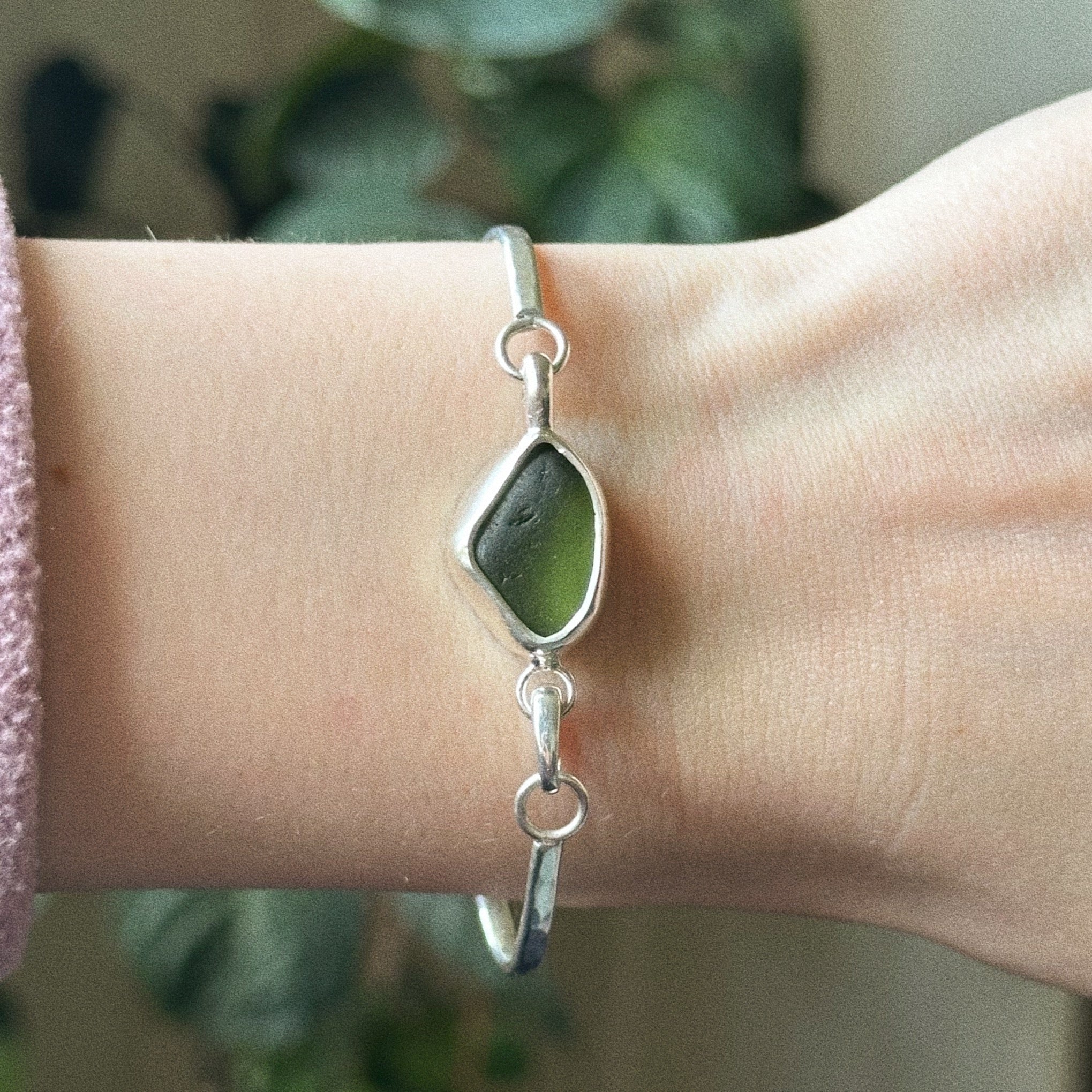 Sea glass cuff charm No. 4