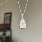 Sea glass star pendant + necklace