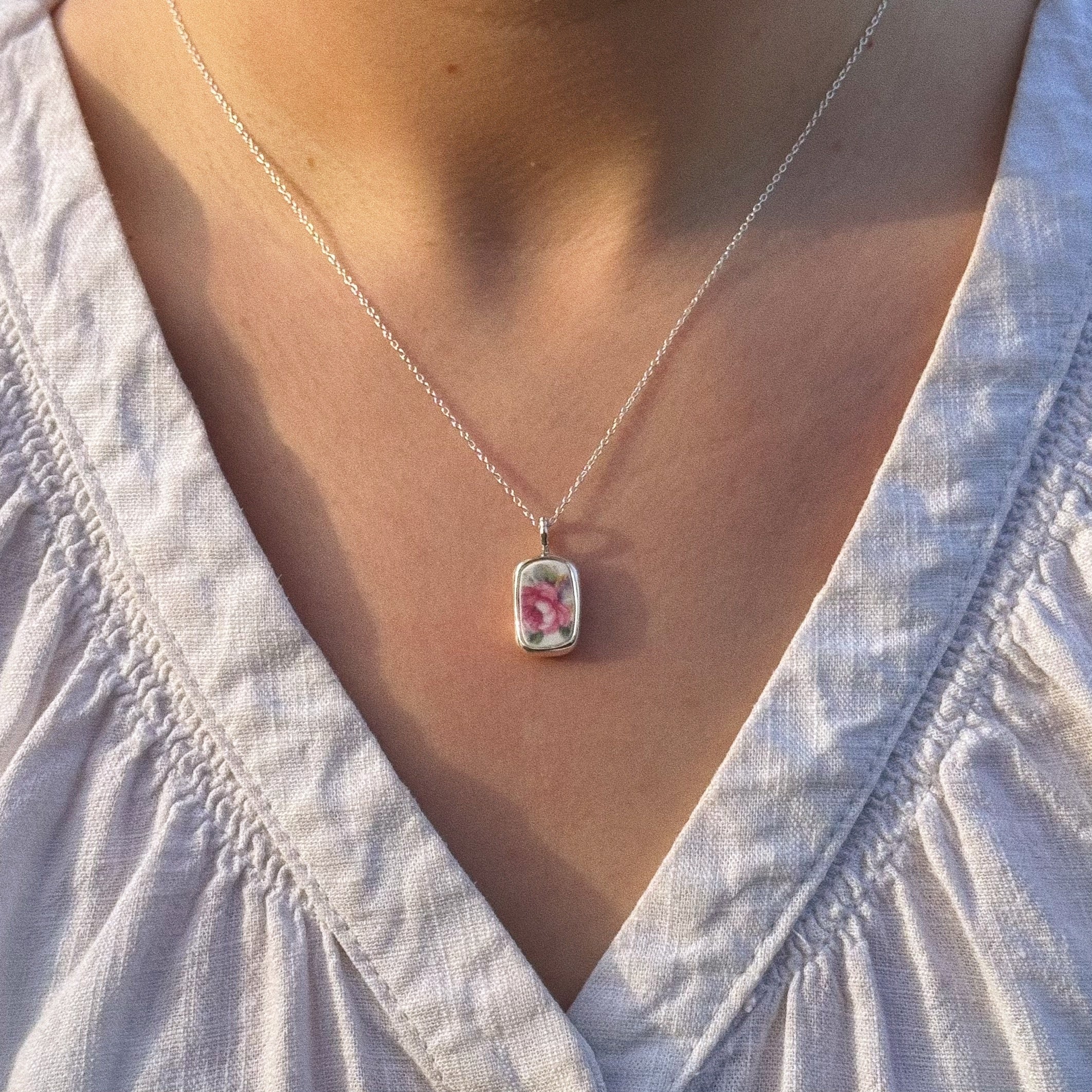 Vintage pottery pendant