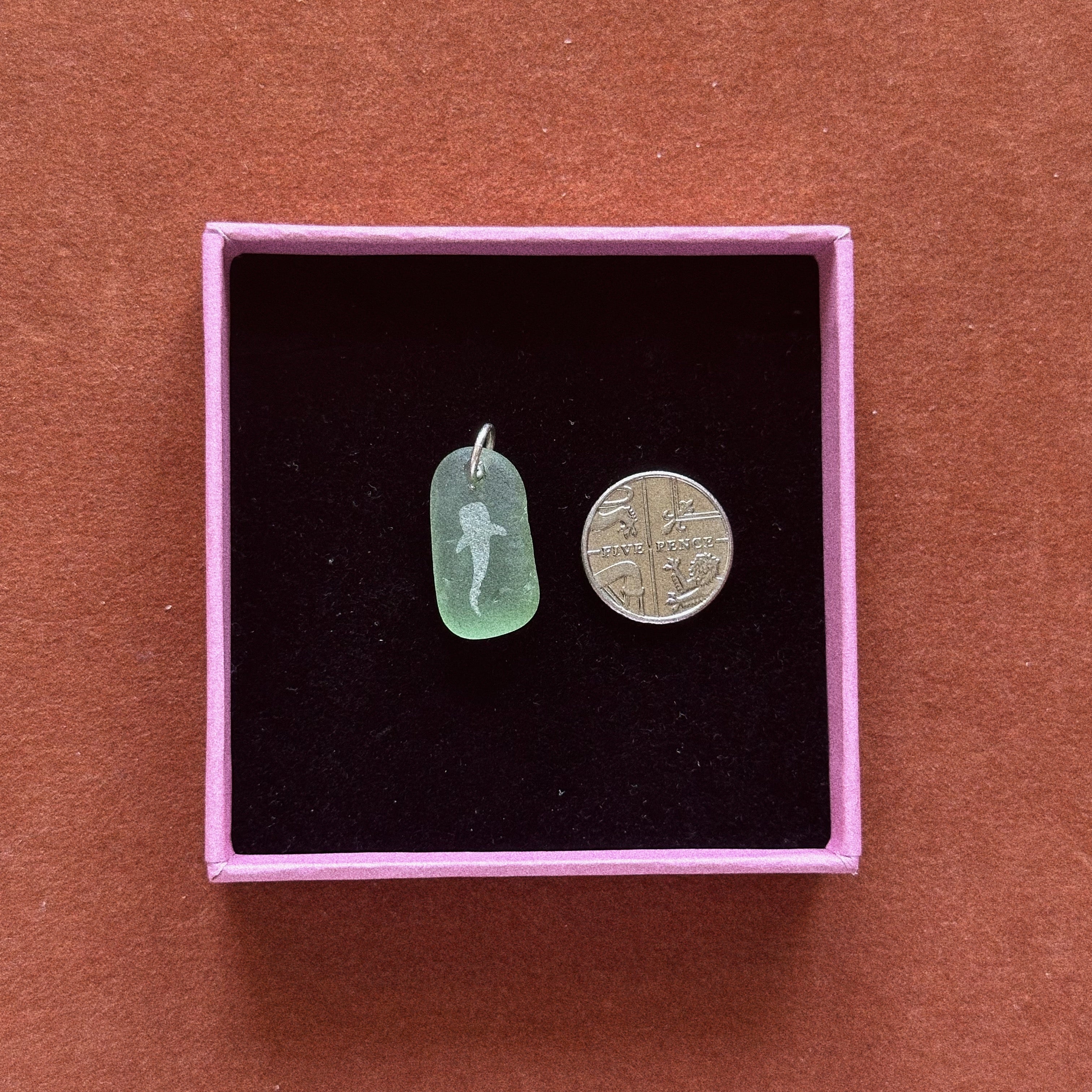 Whale shark silhouette pendant No. 6