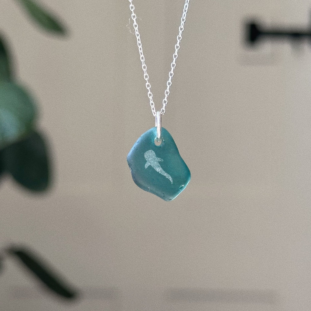 Whale shark silhouette pendant No. 3