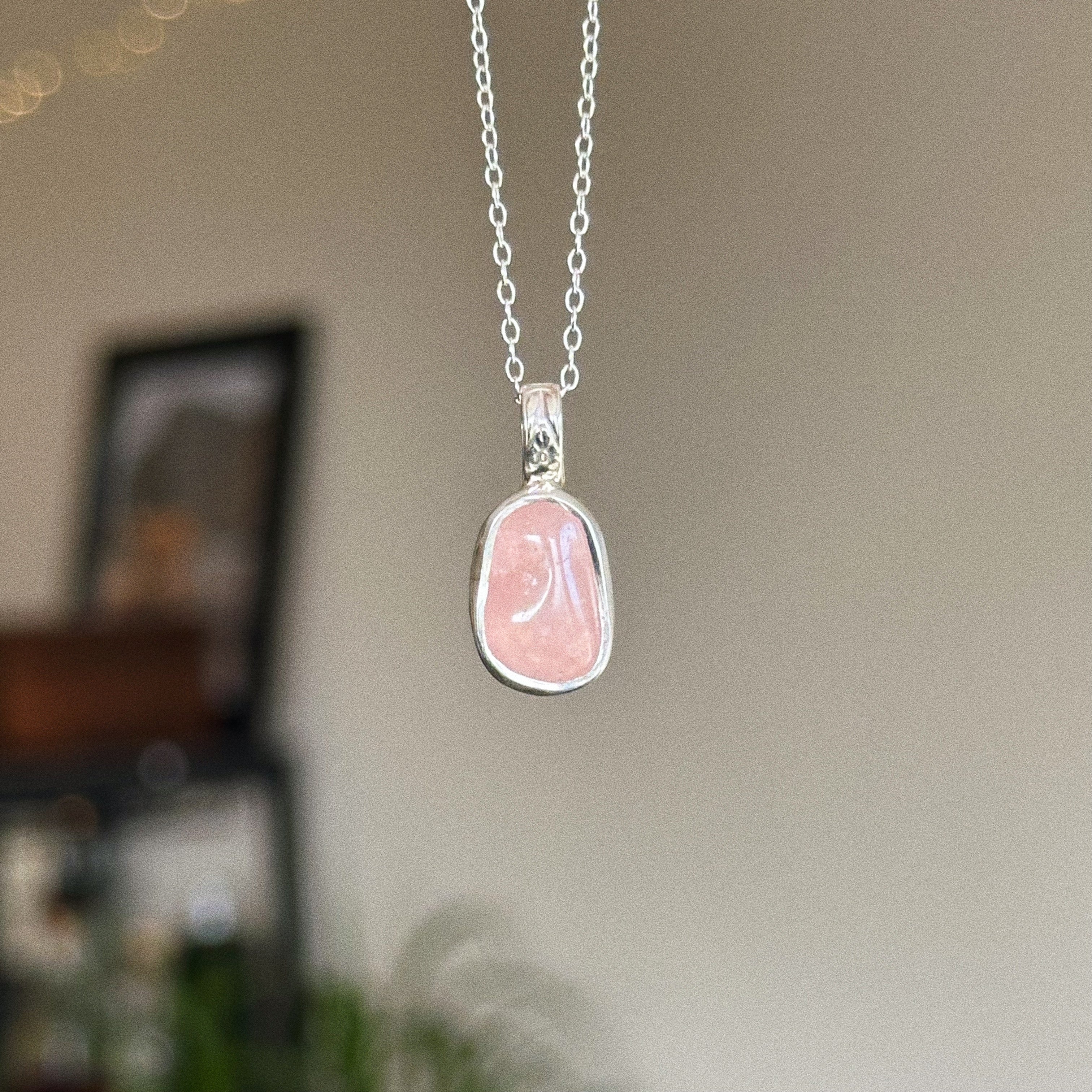 Rose quartz pendant