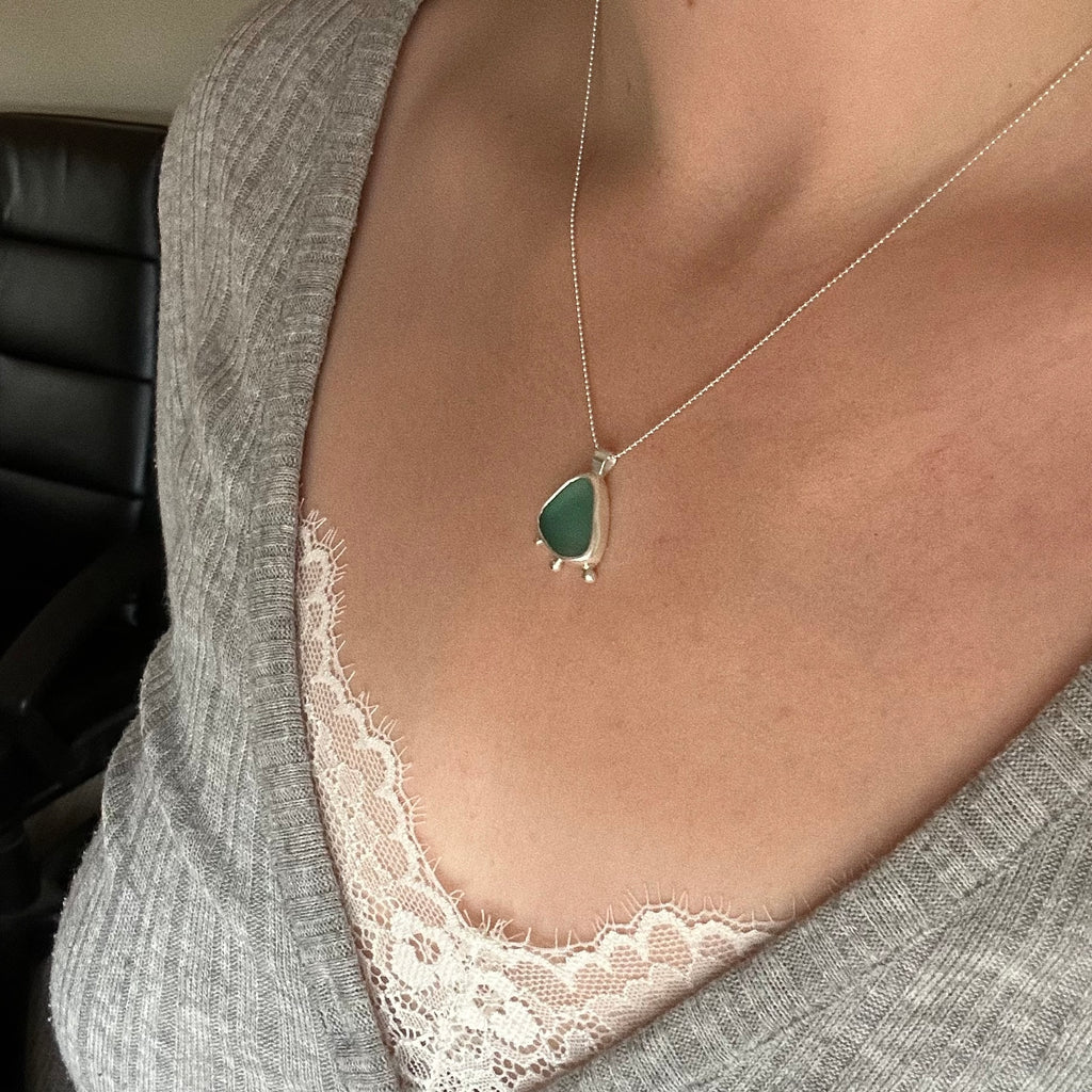 Artefact sea glass necklace No. 8