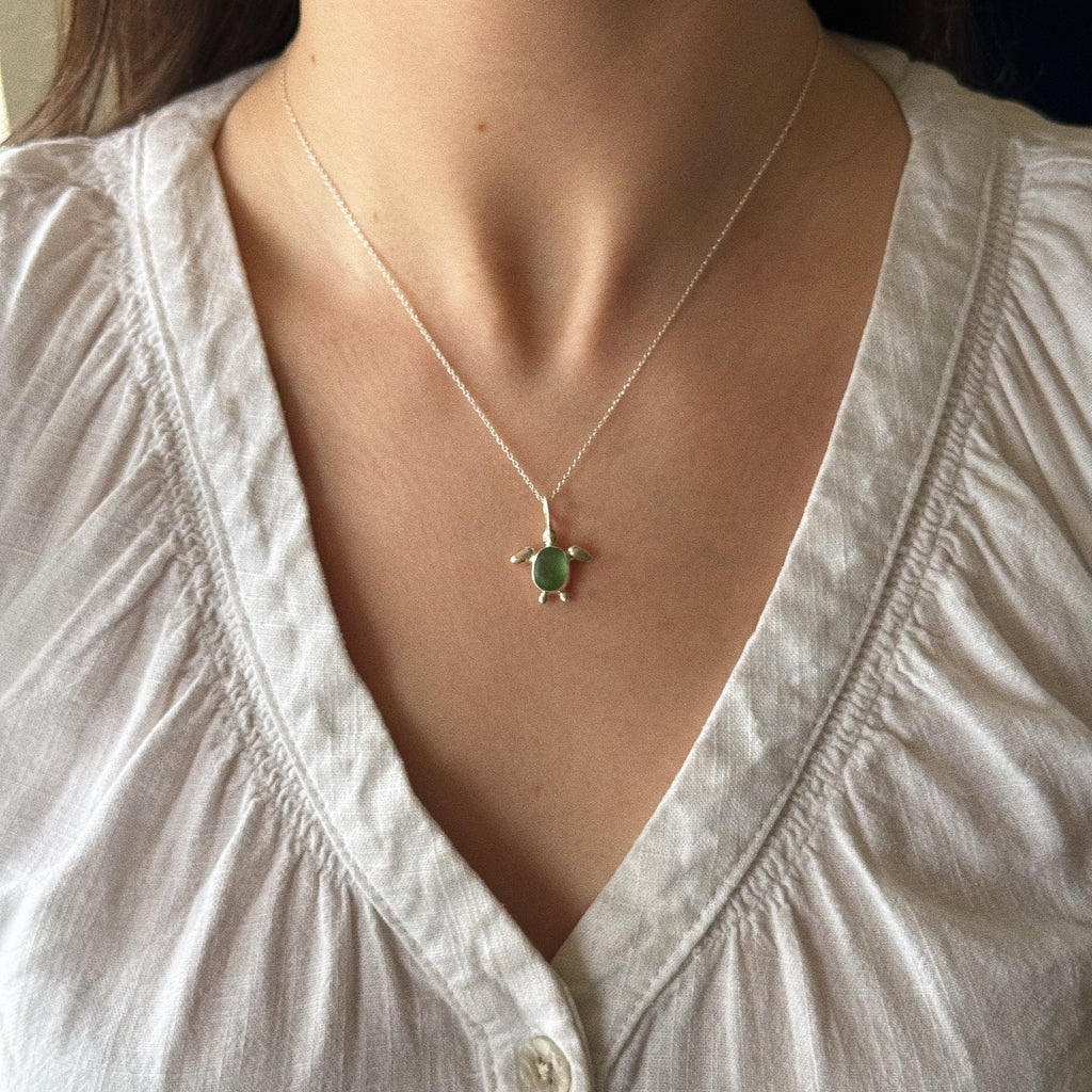 Sea glass turtle