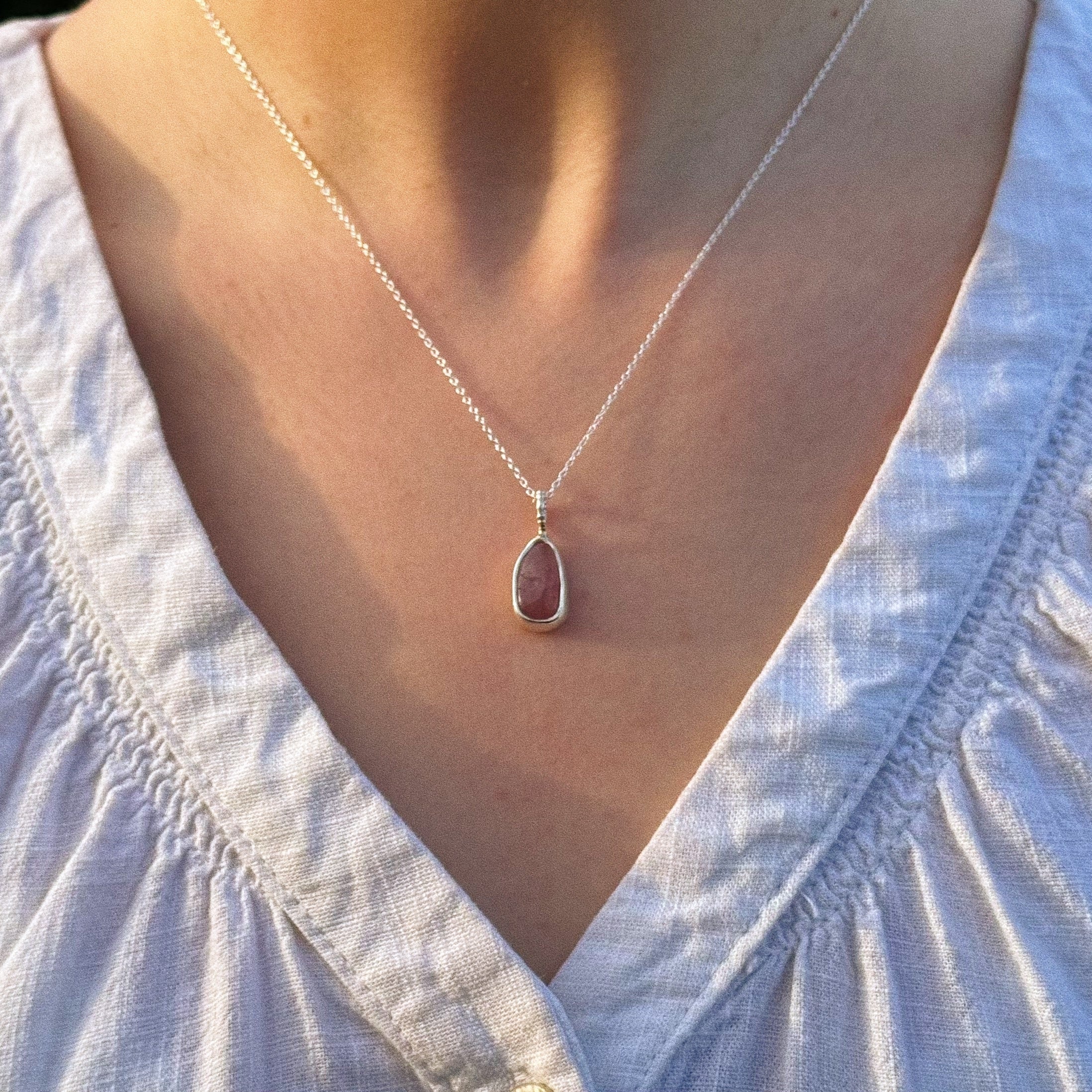 Rose quartz pendant