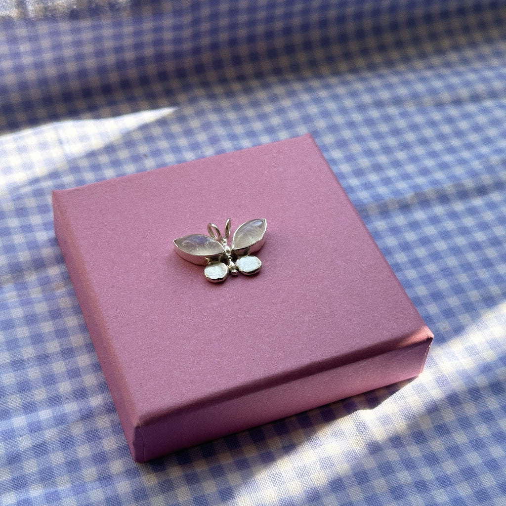 Moonstone butterfly pendant