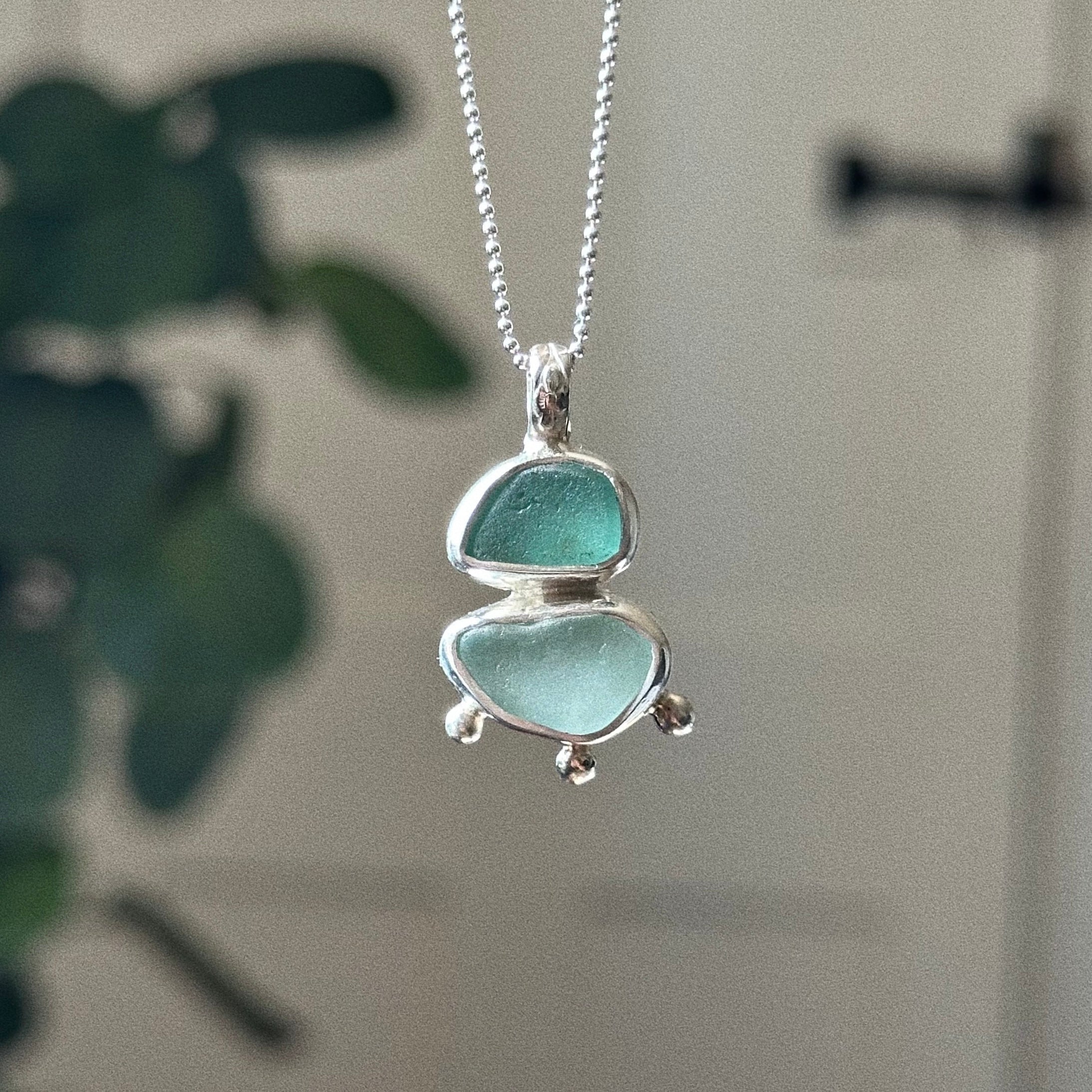 Artefact sea glass necklace No. 13