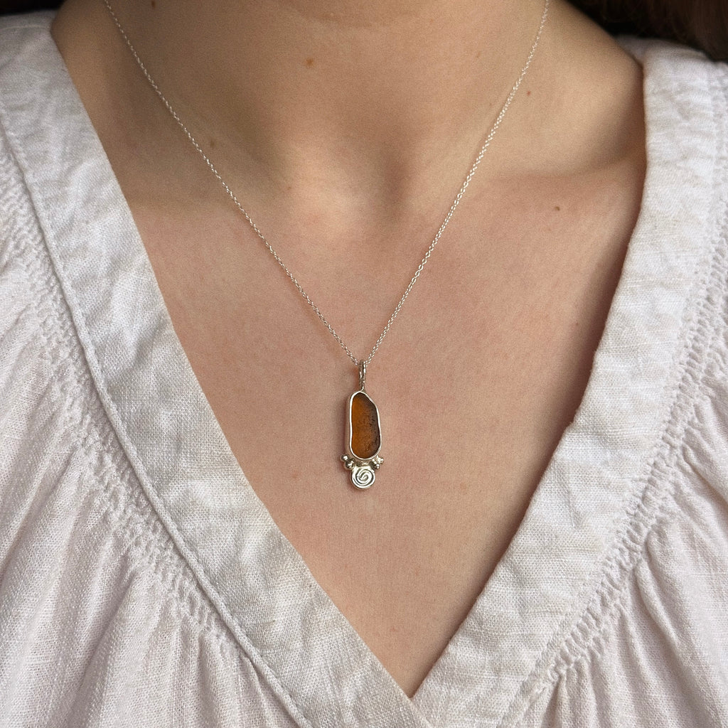 Sea glass pendant No. 7