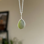 Sea glass wire wrap pendant