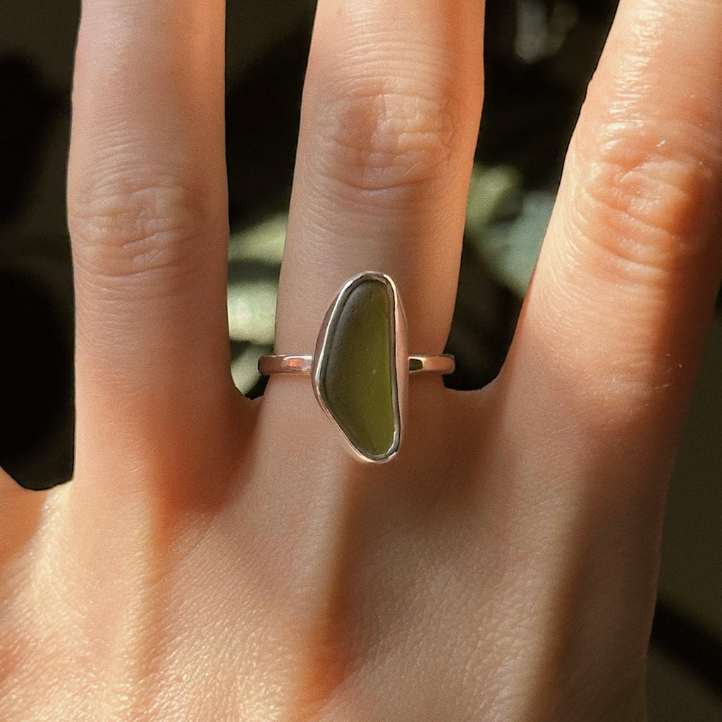 Sea glass ring No. 3 ~ UK M / US 6
