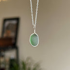 Sea glass wire wrap pendant
