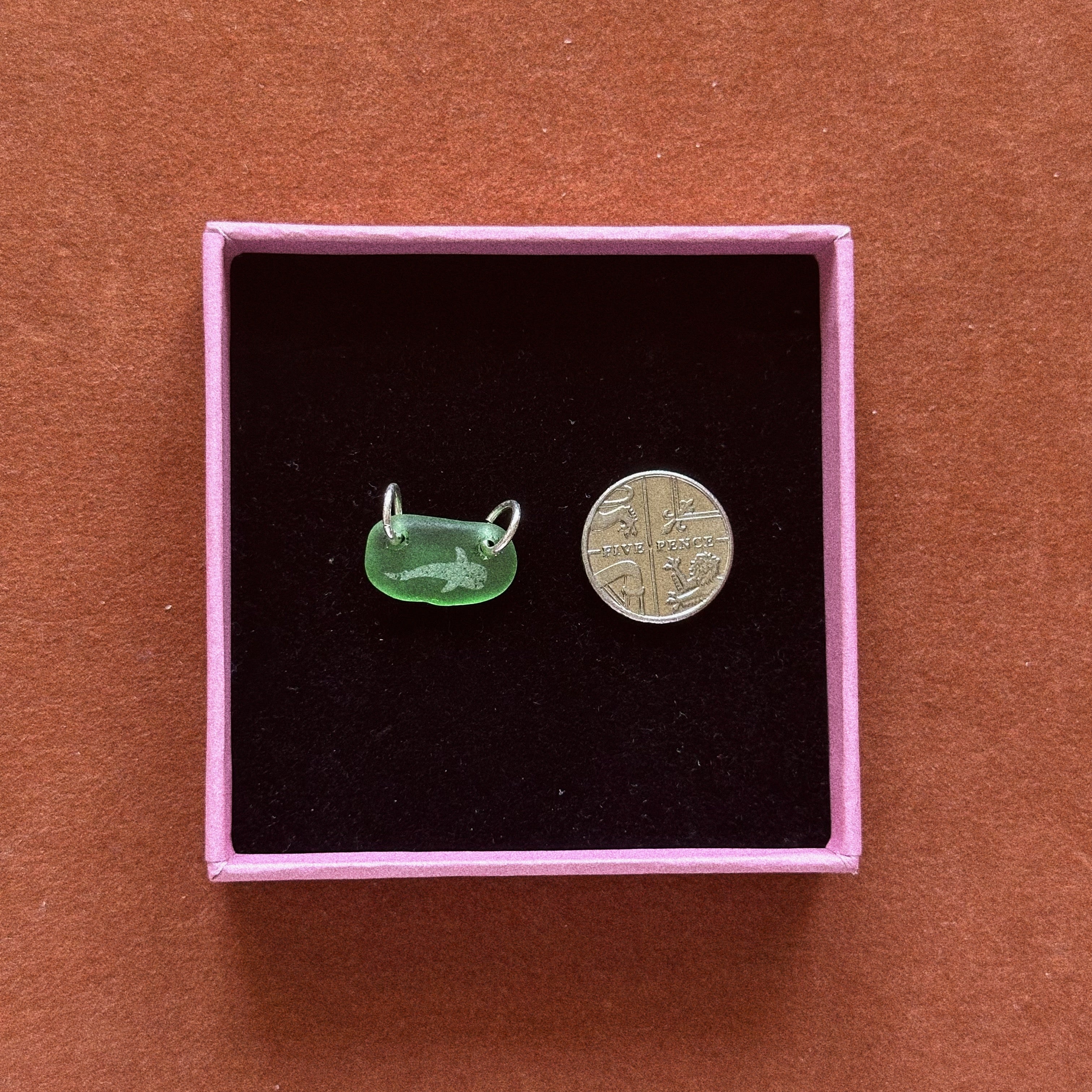 Whale shark silhouette pendant No. 5