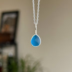 Sea glass wire wrap pendant