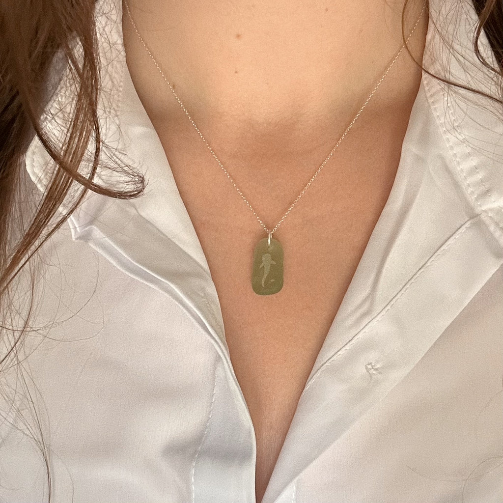 Whale shark silhouette pendant No. 6