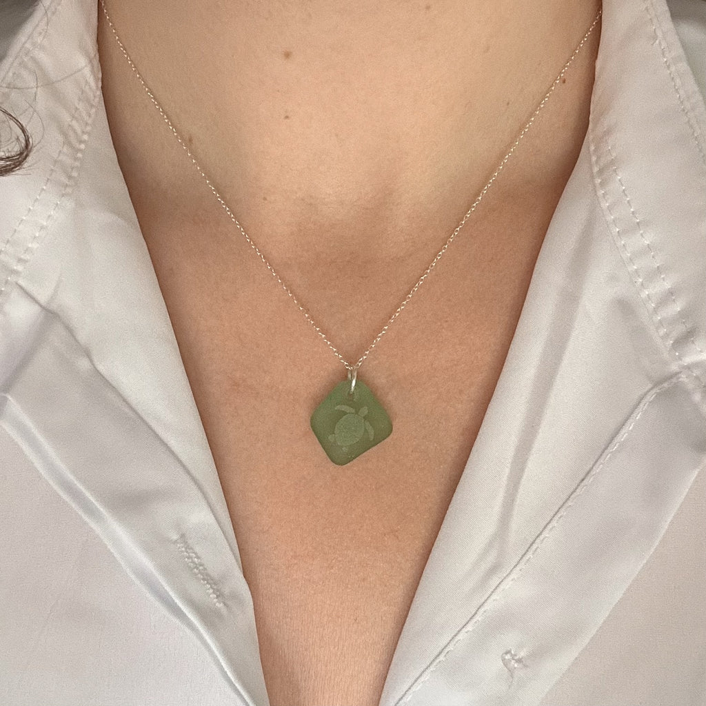 Turtle silhouette pendant No. 6