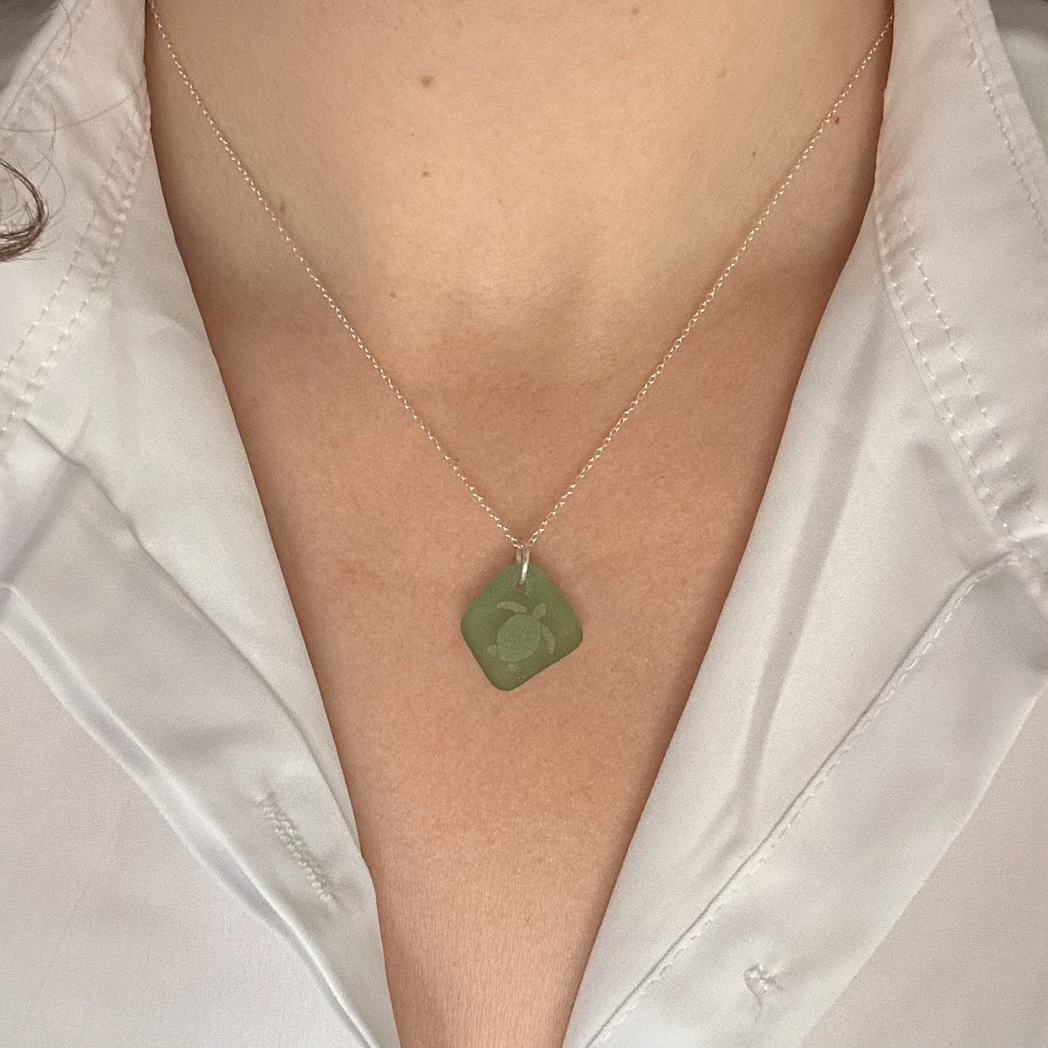 Turtle silhouette pendant No. 6