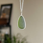 Sea glass wire wrap pendant