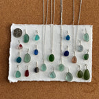 *Imperfect* Multi sea glass wire wrap pendant