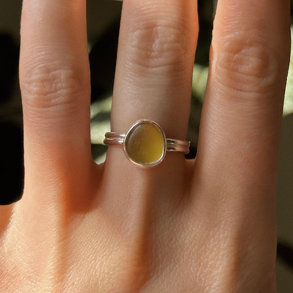 Sea glass ring No. 2 ~ UK M / US 6