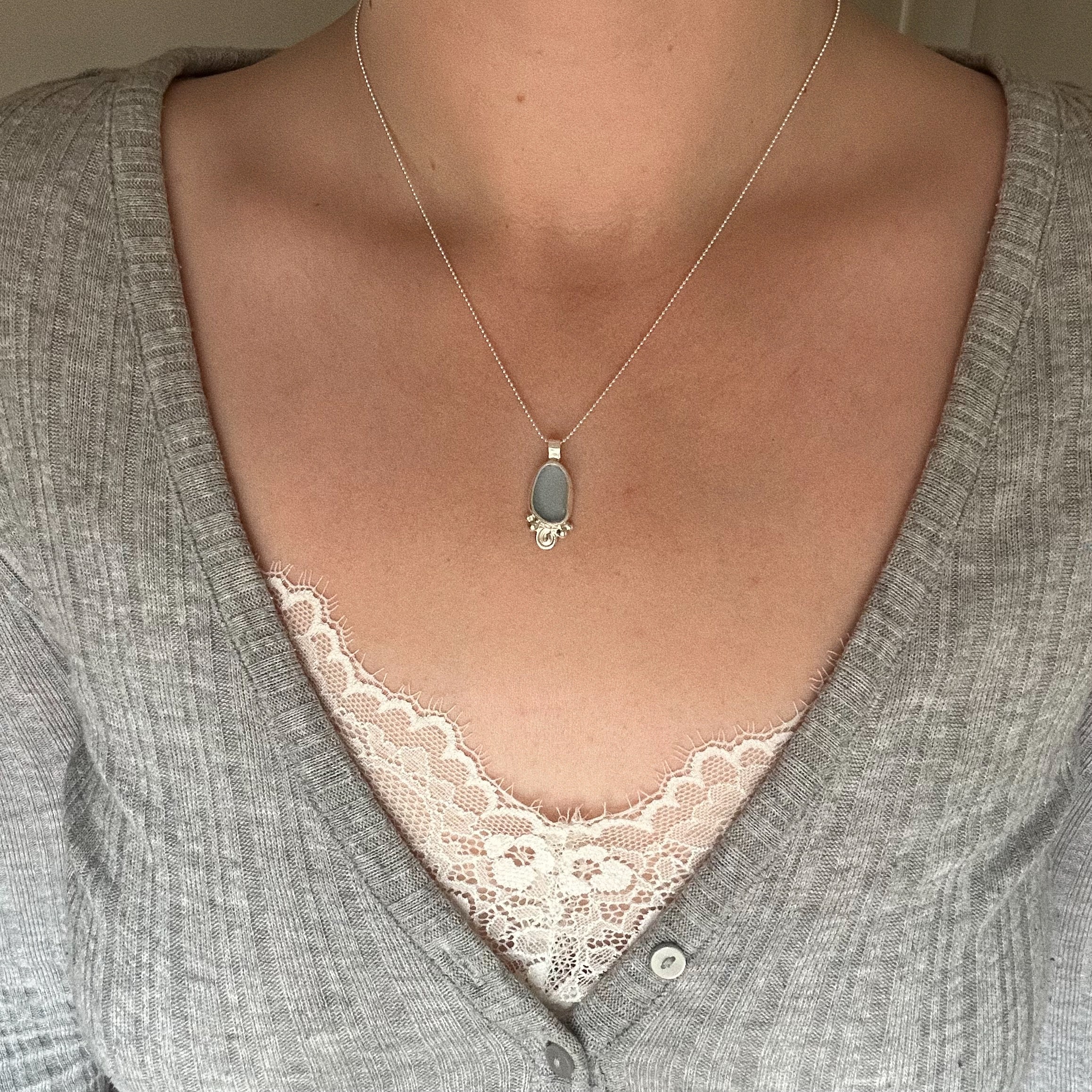 Artefact sea glass necklace No. 4