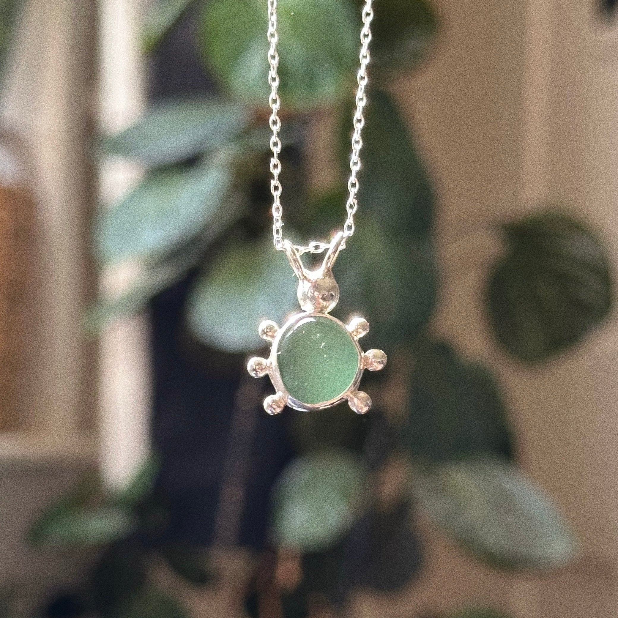 Sea glass bug pendant