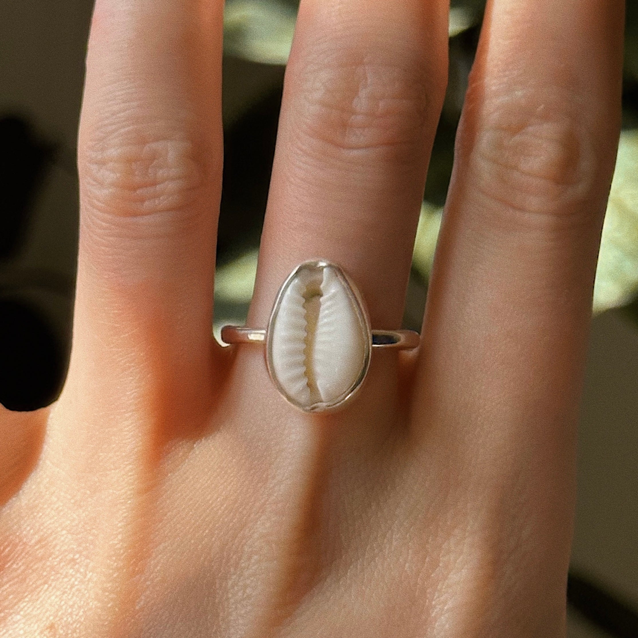 Sea shell ring No. 4 ~ UK R / US 8.75