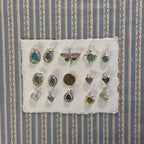 Sea glass moon pendant + necklace