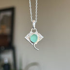 Sea glass manta ray charm