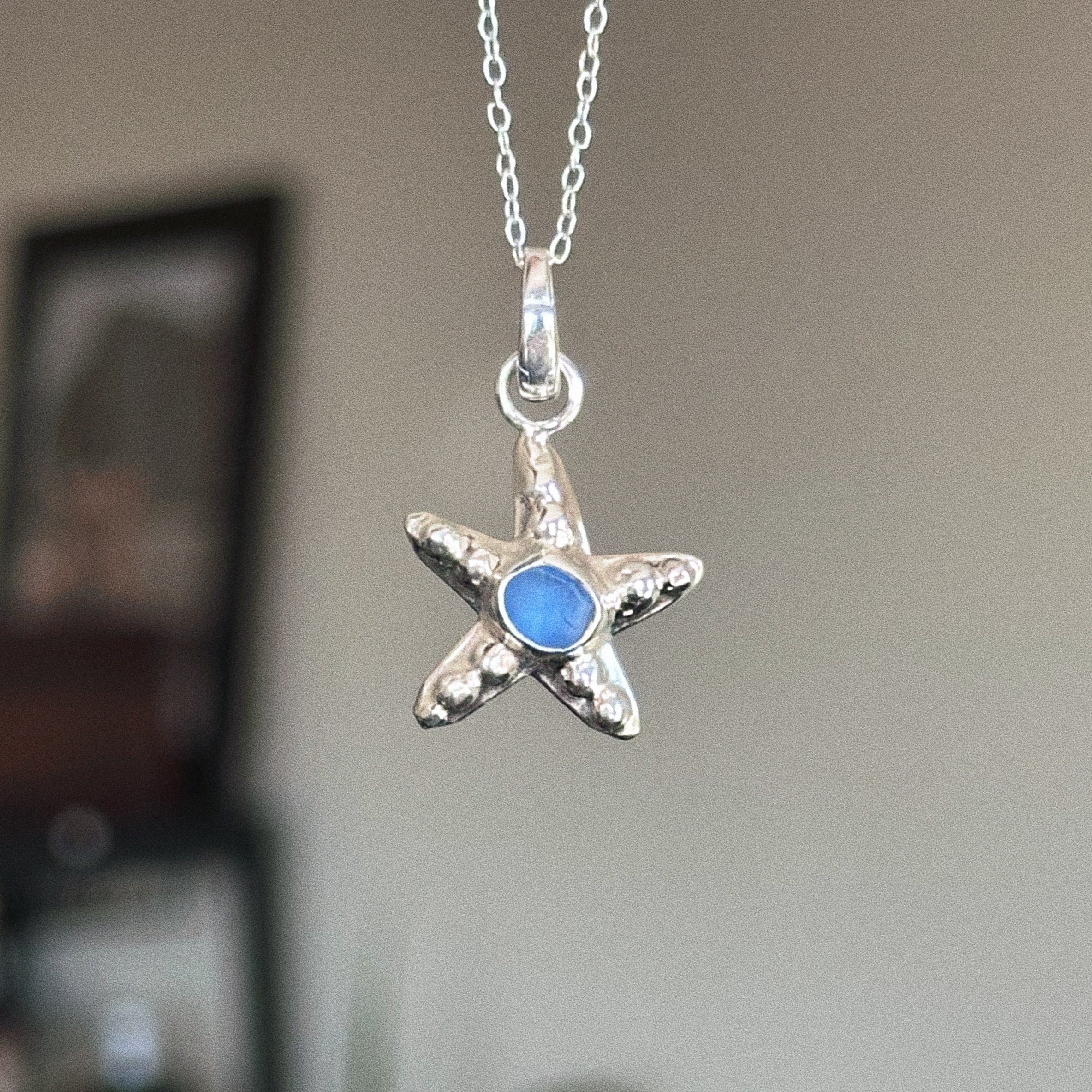 Sea glass starfish charm