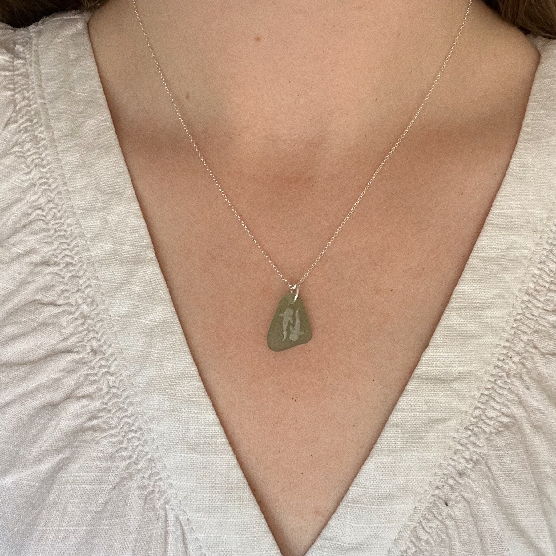 Whale shark silhouette pendant No. 8