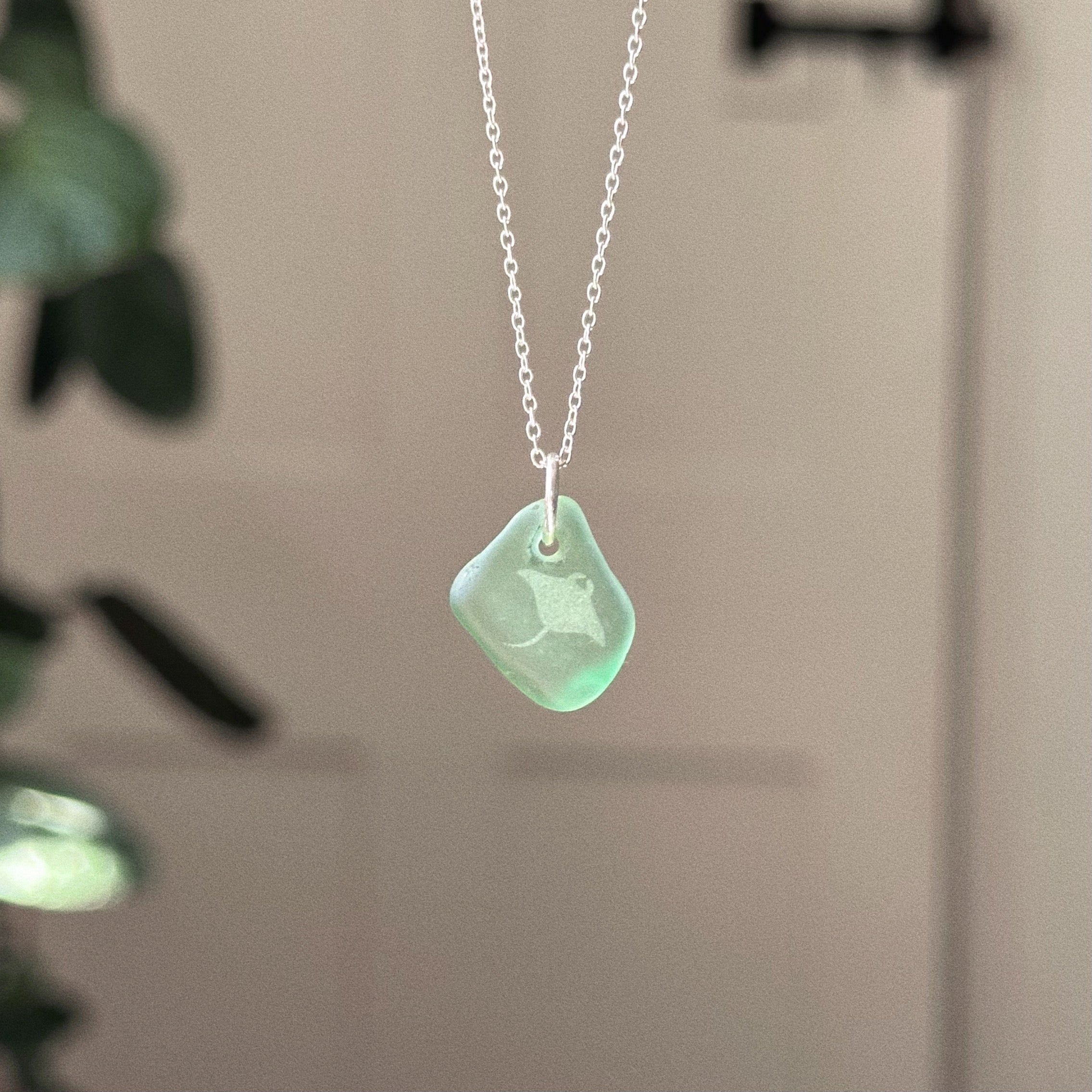 Manta ray silhouette pendant No. 4